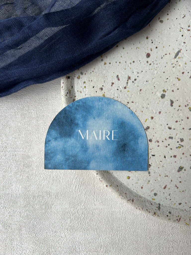 faire-part papeterie mariage ocean mer bleu vague blanc forme