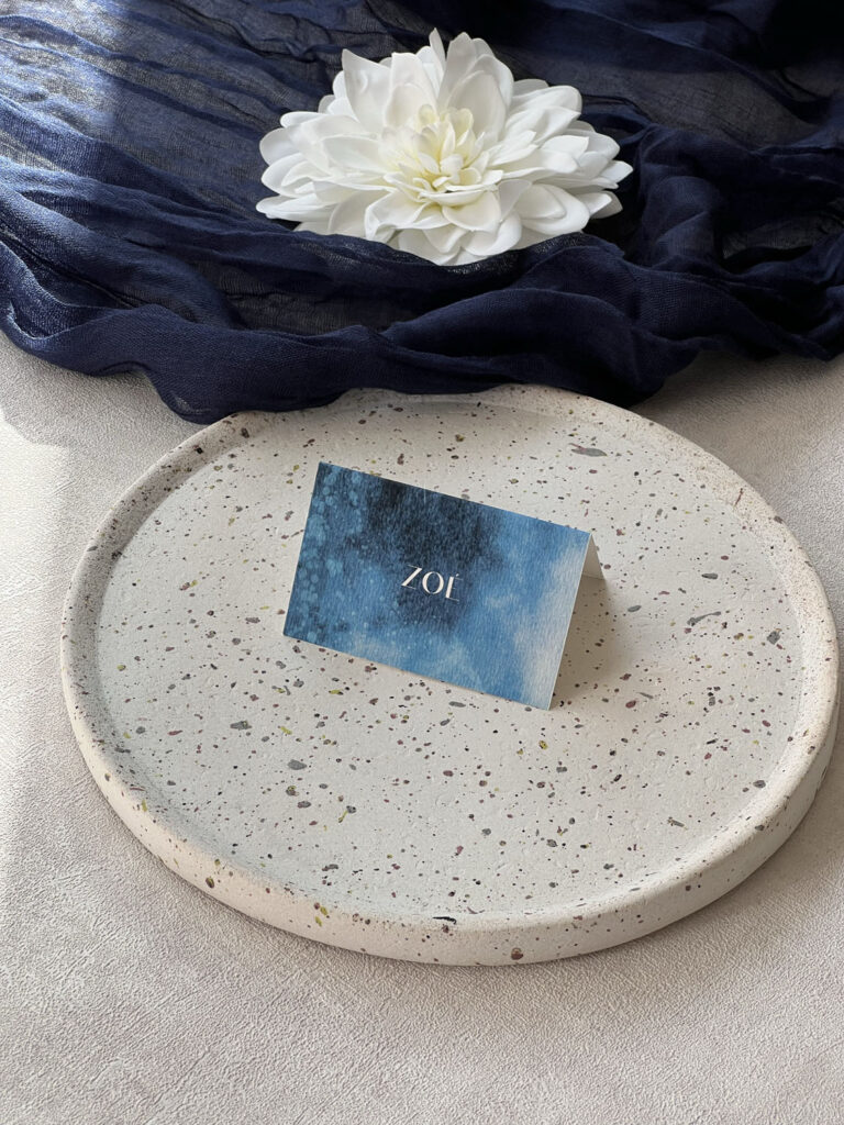 faire-part papeterie mariage ocean mer bleu vague blanc forme