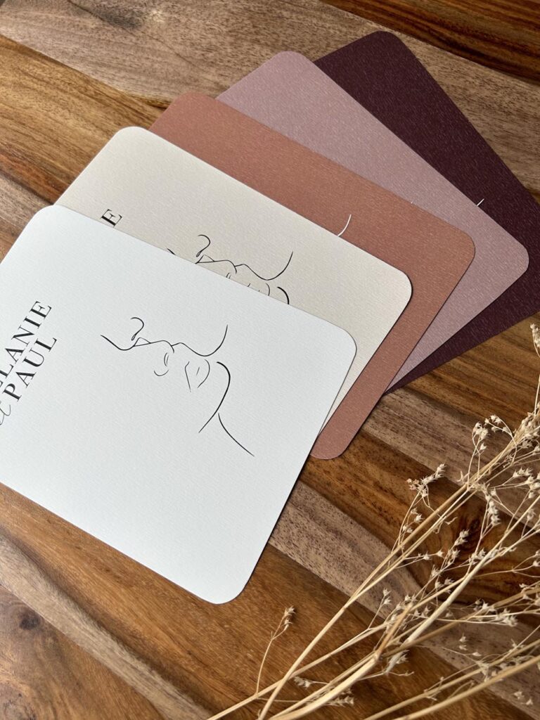 faire-part mariage minimalist one line art