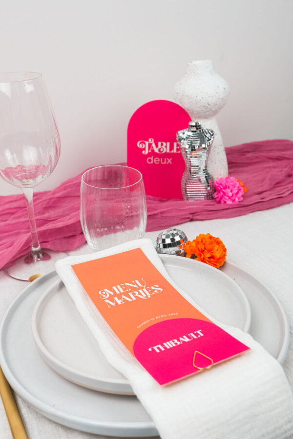 faire-part mariage coloré moderne disco groovy