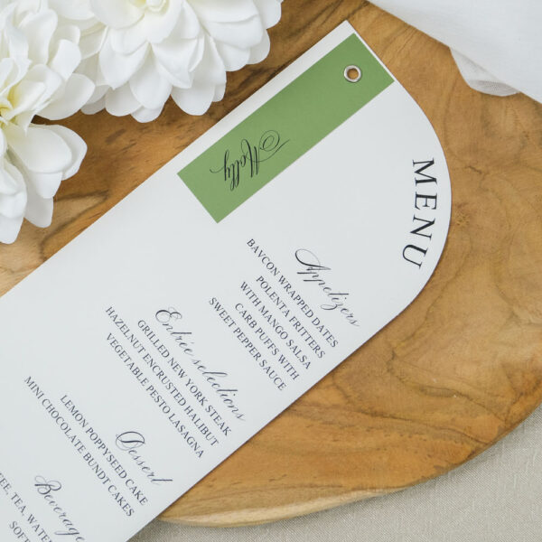Menu marque-place arche