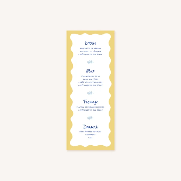 menu dolce vita mariage a l'italienne