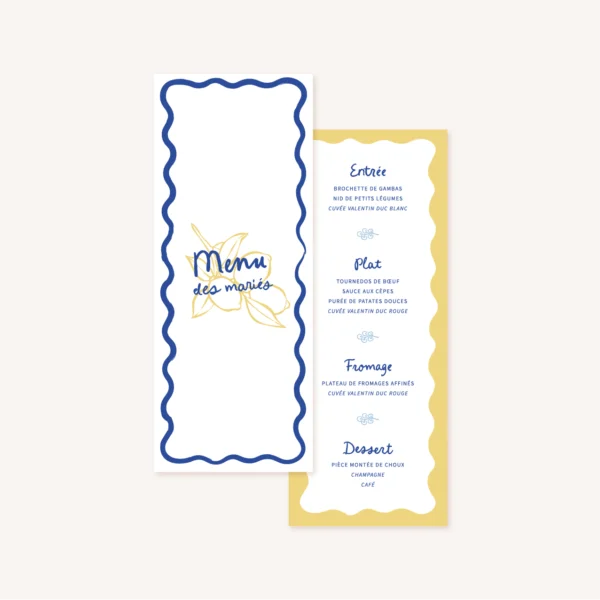 menu dolce vita mariage a l'italienne