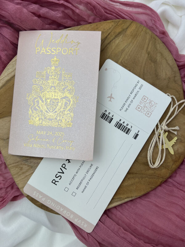 Invitation mariage billet passeport – Image 4