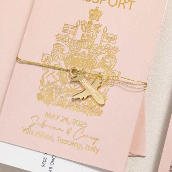Invitation mariage billet passeport – Image 3