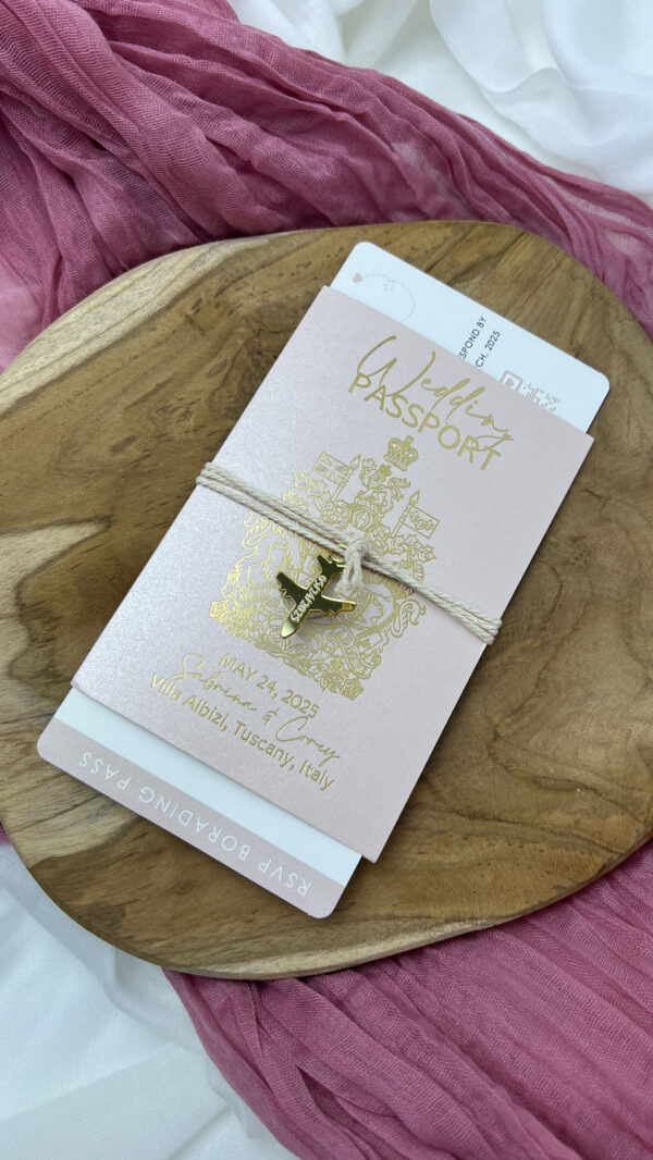 Invitation mariage billet passeport – Image 6
