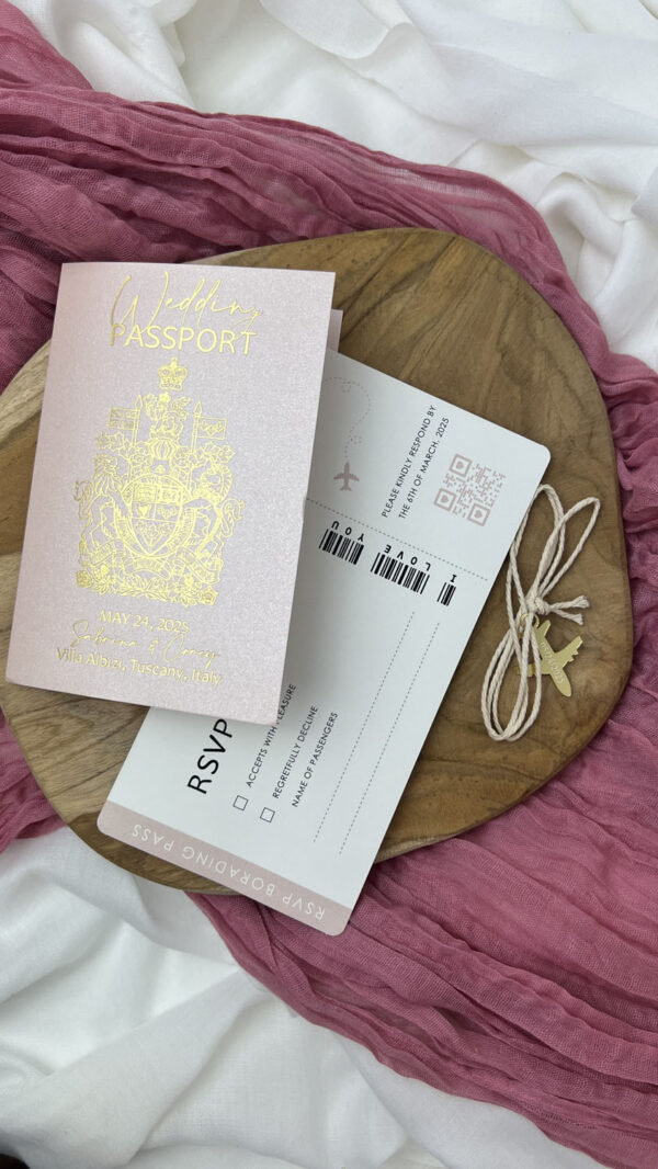 Invitation mariage billet passeport – Image 5