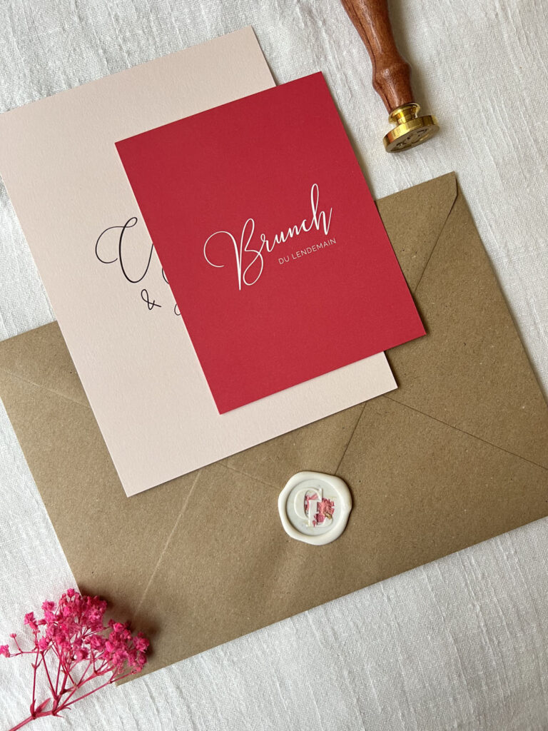 faire-part mariage rose rouge amour