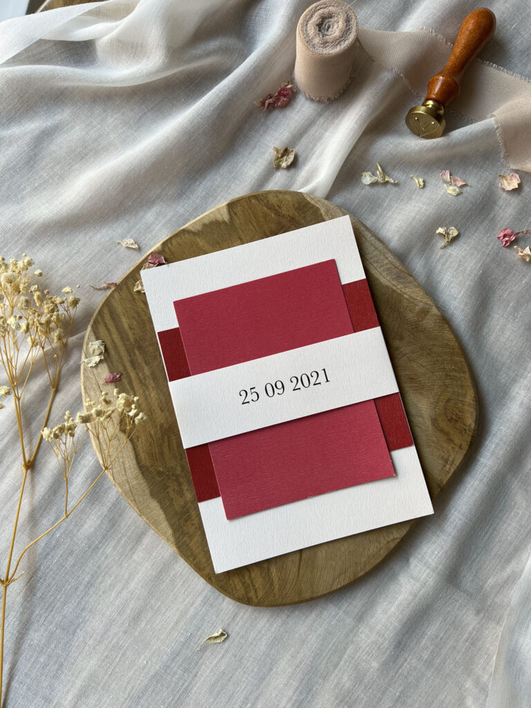 faire-part mariage rose rouge amour