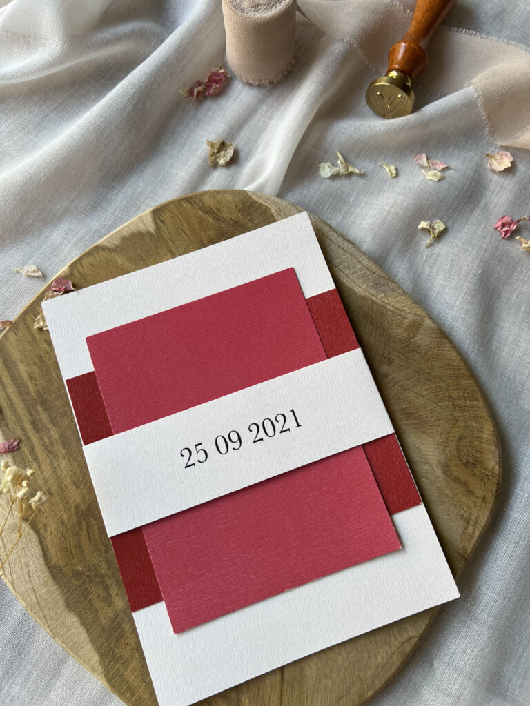 faire-part mariage rose rouge amour