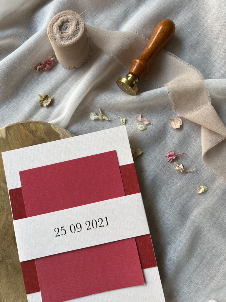 faire-part mariage rose rouge amour