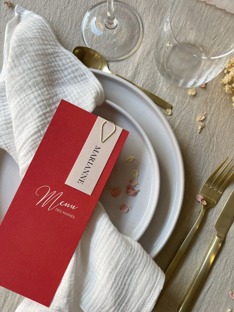 faire-part mariage rose rouge amour
