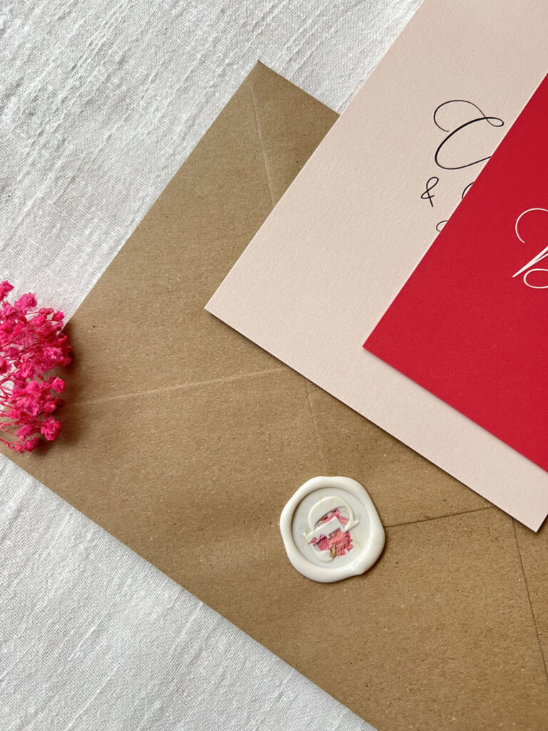 faire-part mariage rose rouge amour