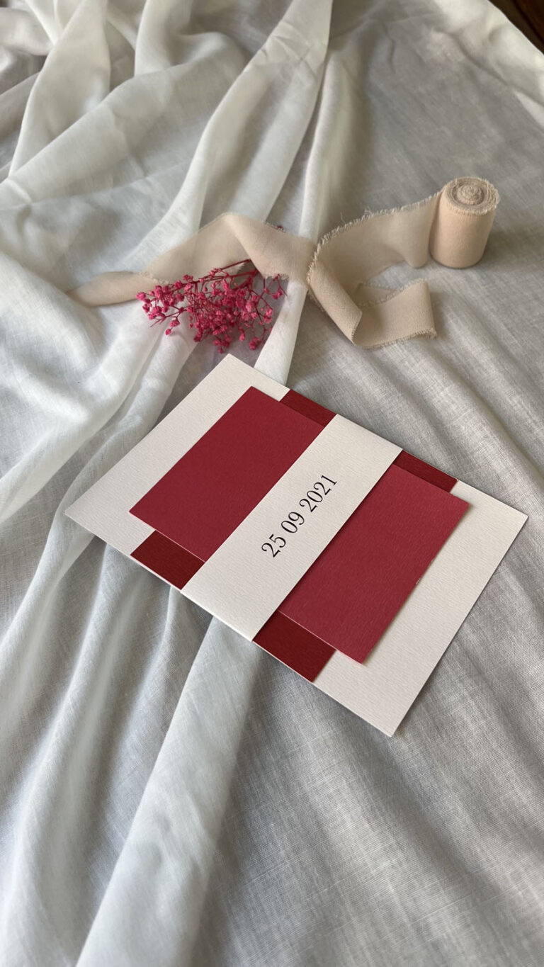 faire-part mariage rose rouge amour