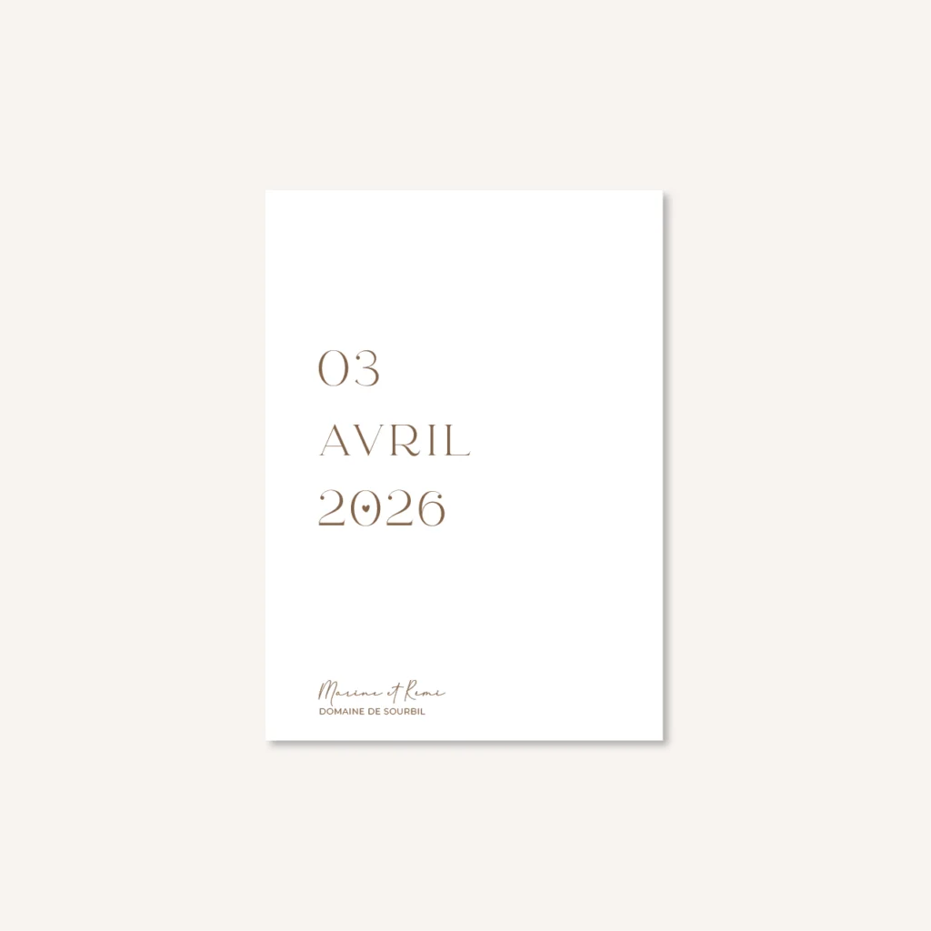 Papeterie faire-part mariage raffiné chic beige blanc