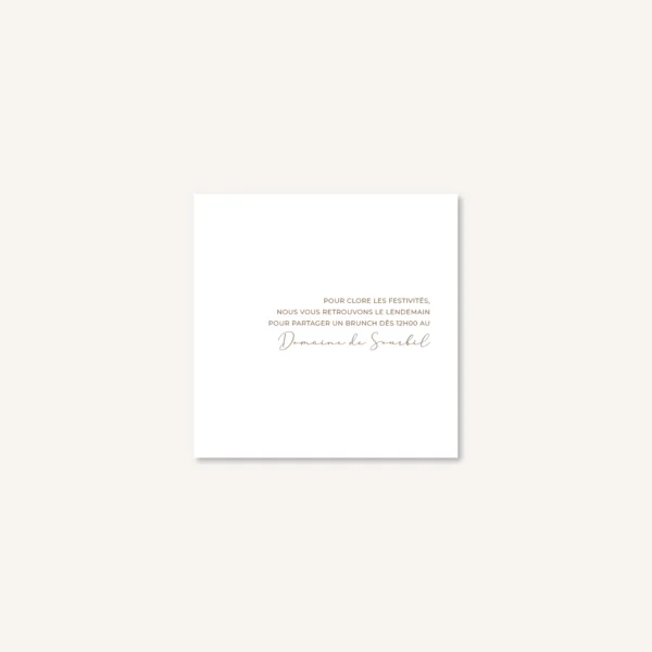 Papeterie faire-part mariage raffiné chic beige blanc
