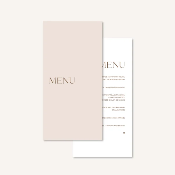 Papeterie faire-part mariage raffiné chic beige blanc