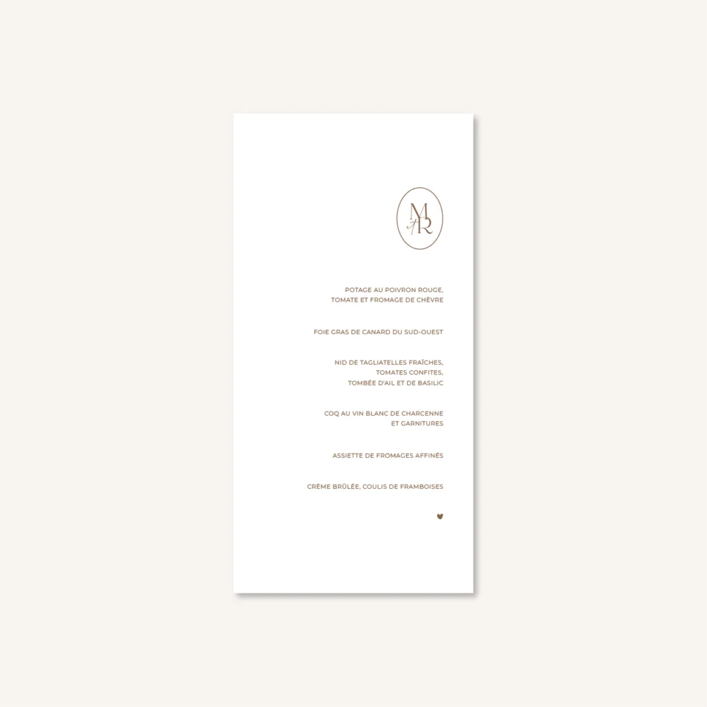 Papeterie faire-part mariage raffiné chic beige blanc