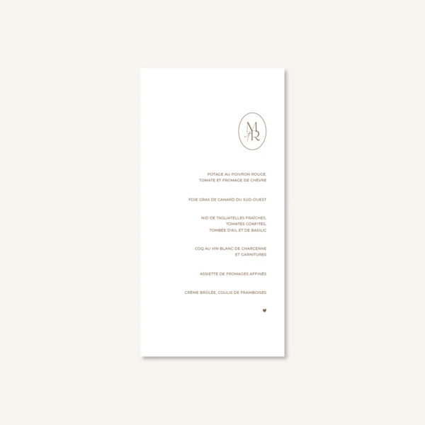 Papeterie faire-part mariage raffiné chic beige blanc