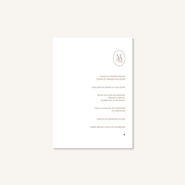 Papeterie faire-part mariage raffiné chic beige blanc