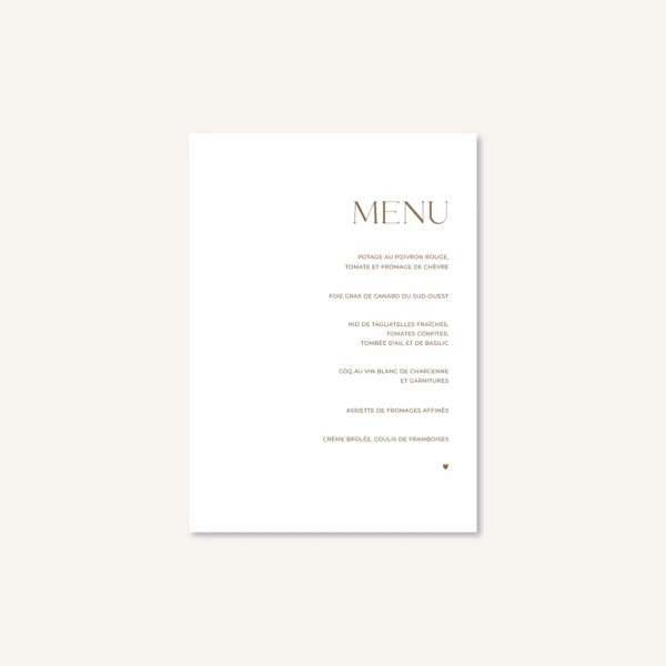 Papeterie faire-part mariage raffiné chic beige blanc