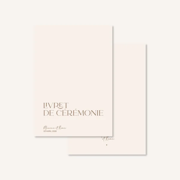 Papeterie faire-part mariage raffiné chic beige blanc