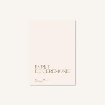 Papeterie faire-part mariage raffiné chic beige blanc