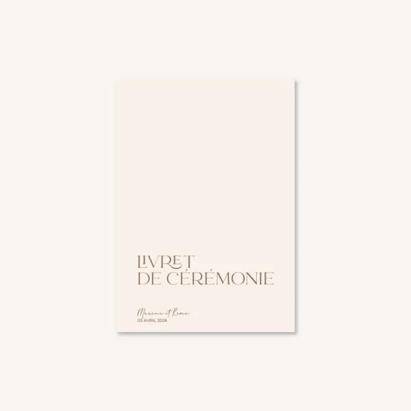 Papeterie faire-part mariage raffiné chic beige blanc