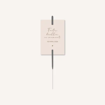 Papeterie faire-part mariage raffiné chic beige blanc