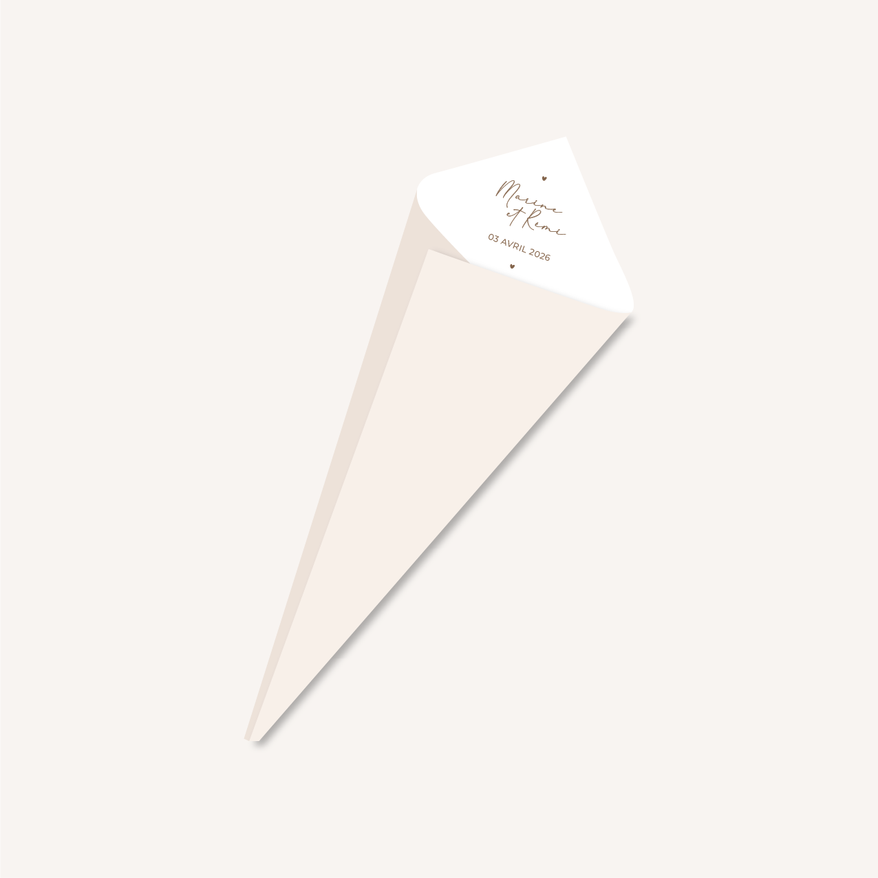 Papeterie faire-part mariage raffiné chic beige blanc