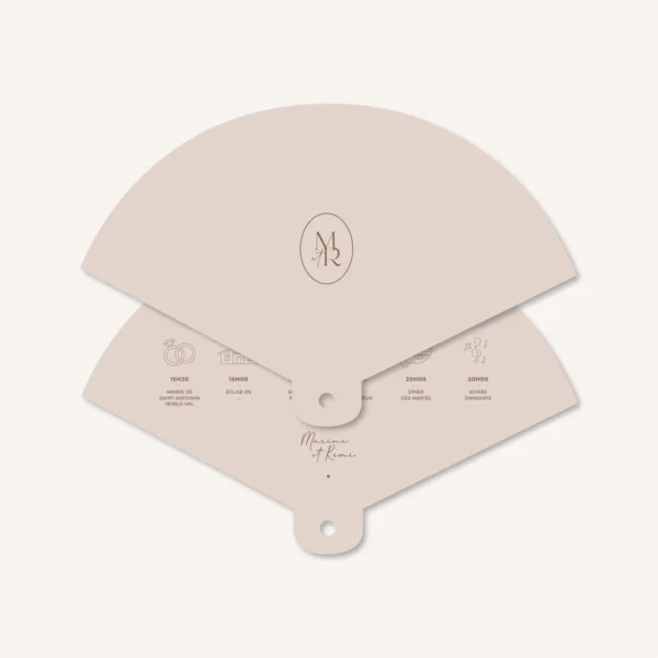 Papeterie faire-part mariage raffiné chic beige blanc