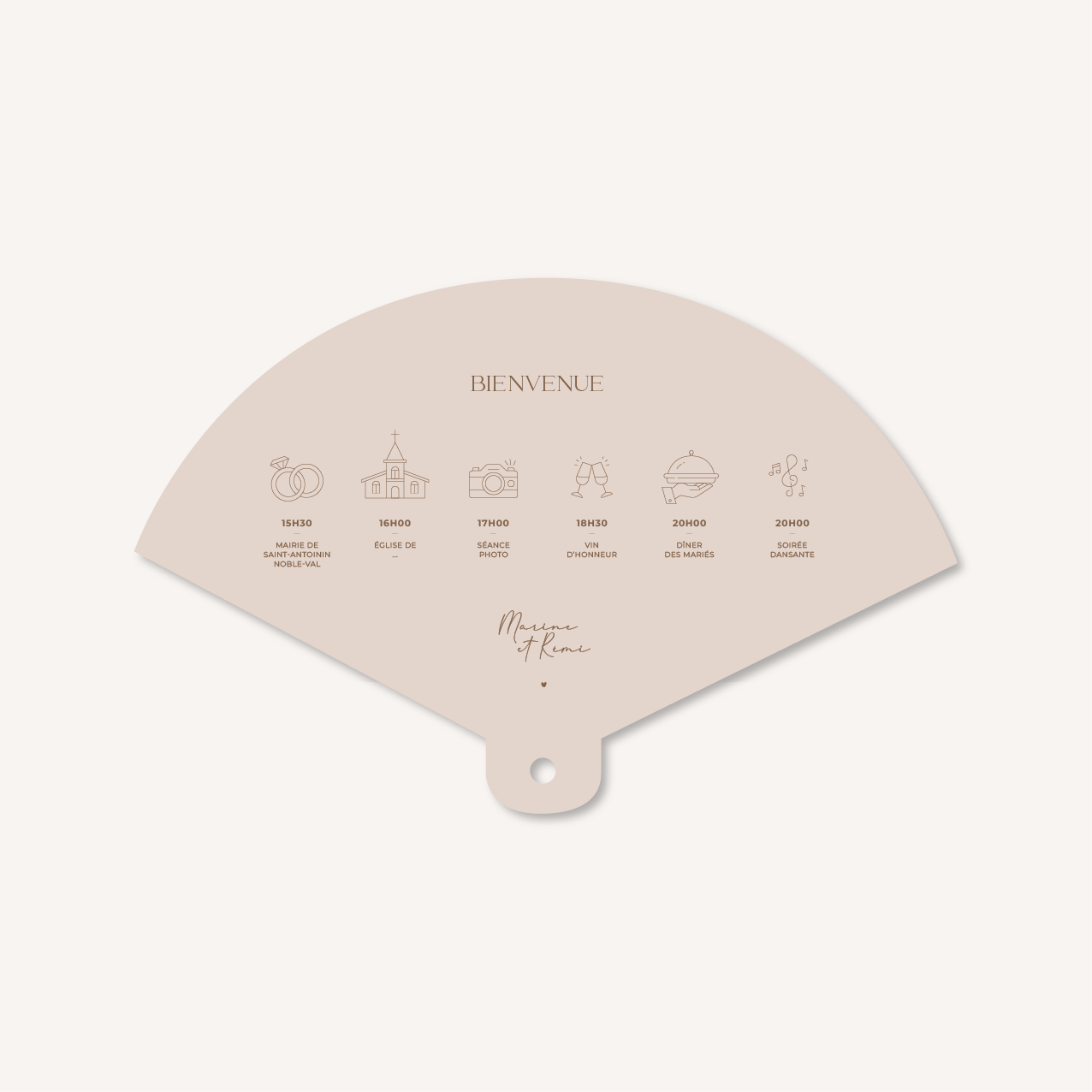 Papeterie faire-part mariage raffiné chic beige blanc