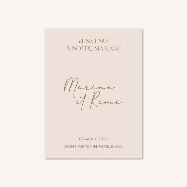 Papeterie faire-part mariage raffiné chic beige blanc