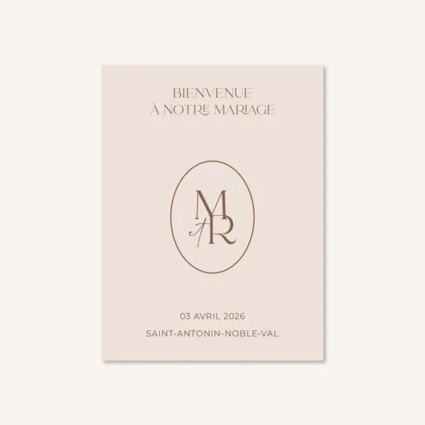 Papeterie faire-part mariage raffiné chic beige blanc