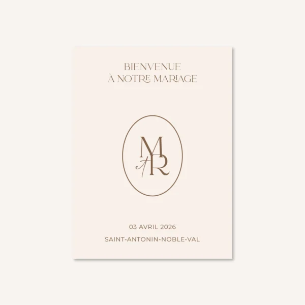 Papeterie faire-part mariage raffiné chic beige blanc