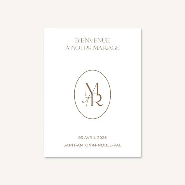 Papeterie faire-part mariage raffiné chic beige blanc