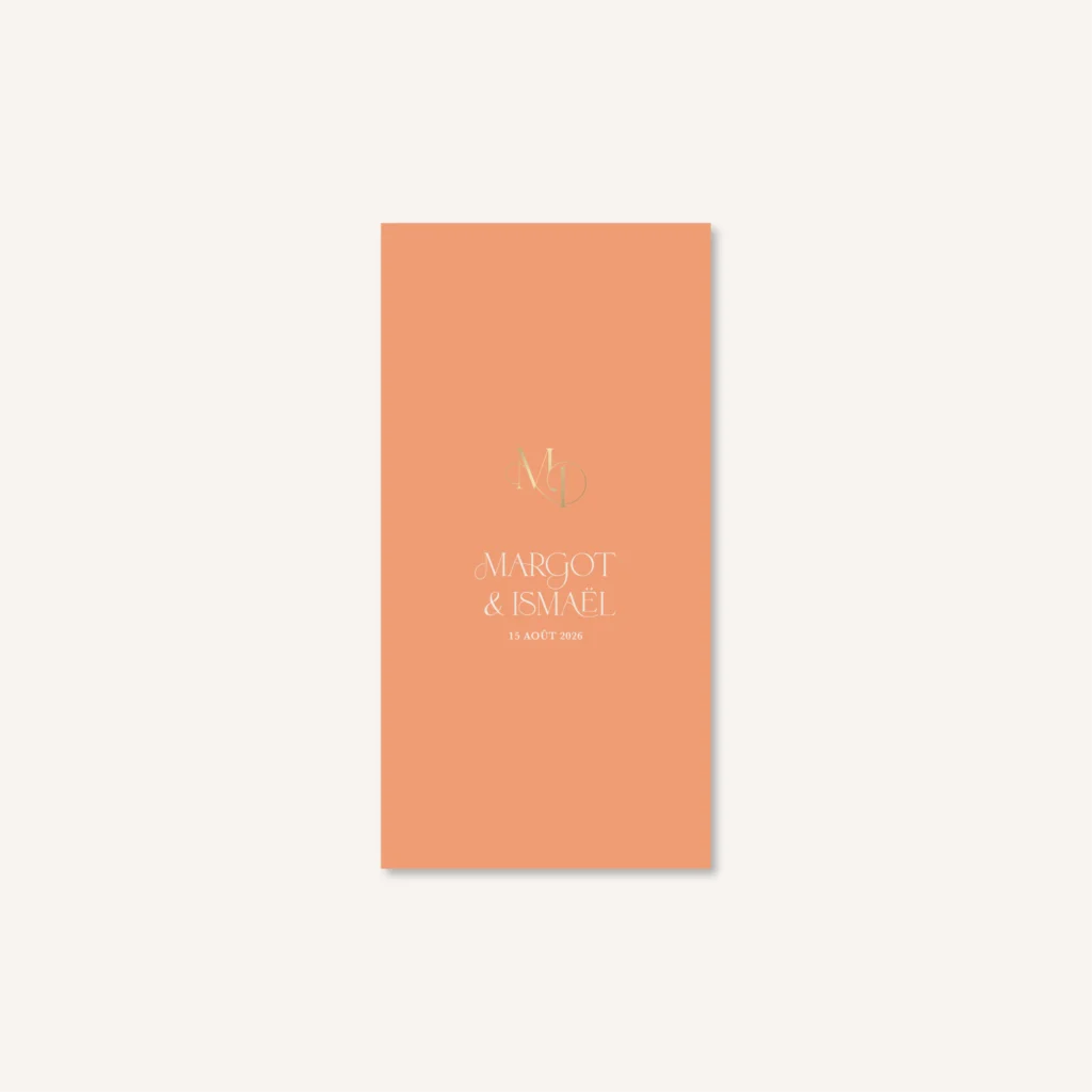 Papeterie mariage oriental Marrakech vert, beige et orange - collection Oriental