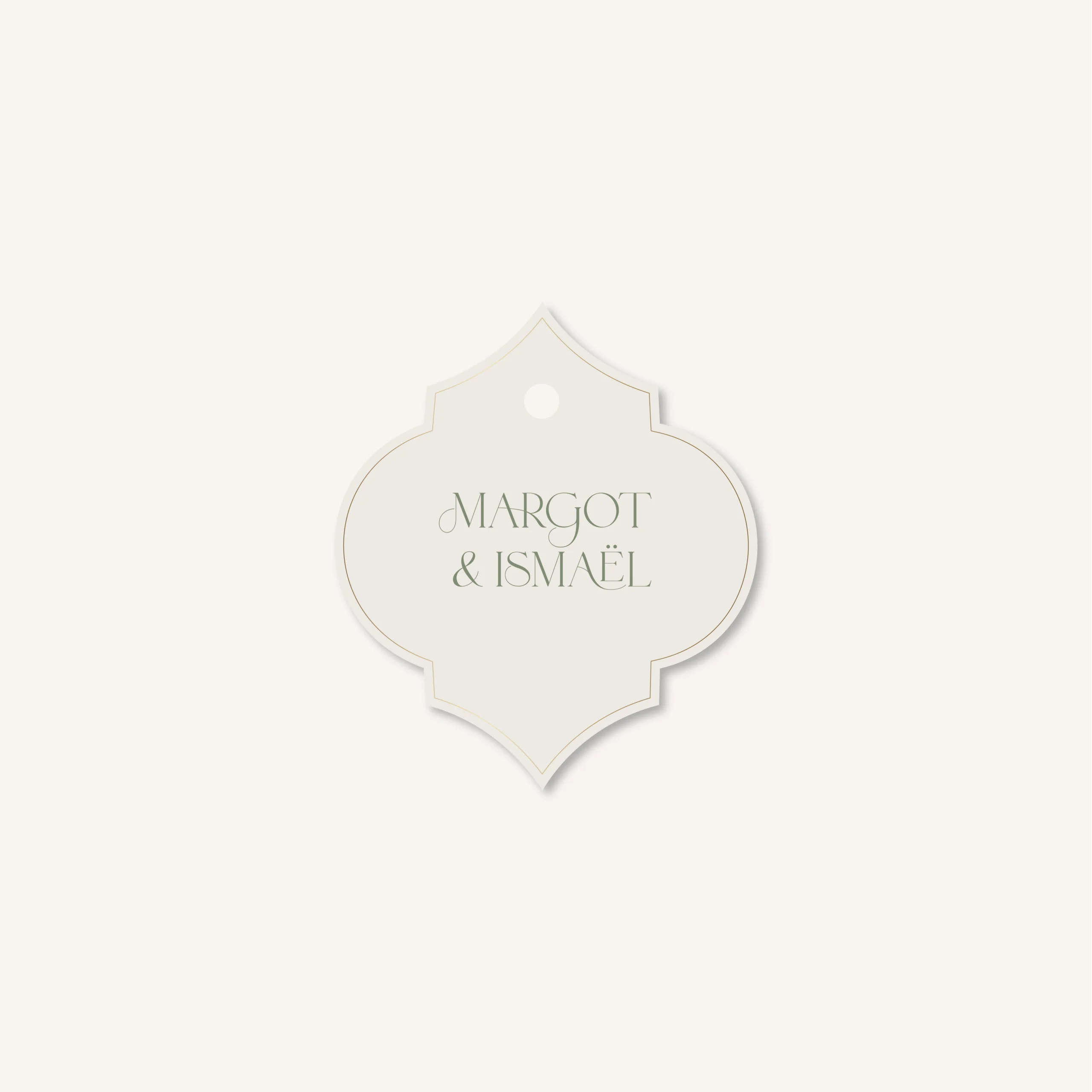 Étiquette papier cadeau invité oriental marrakech maroc mariage oriental