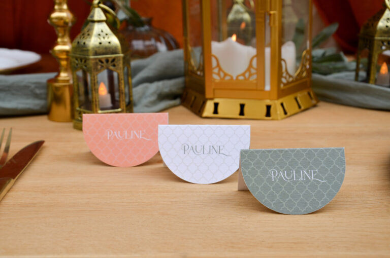 Marque-place mariage oriental personnalisé - collection Oriental