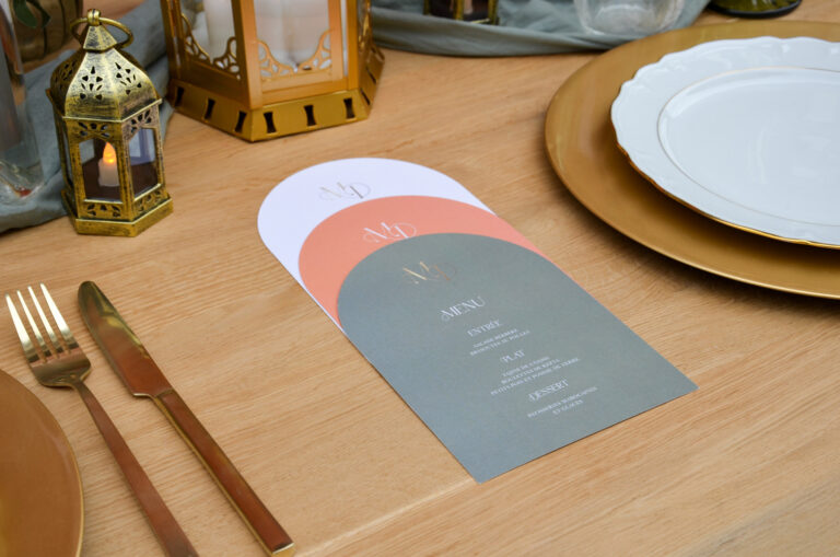 Menu mariage oriental personnalisé - collection Oriental