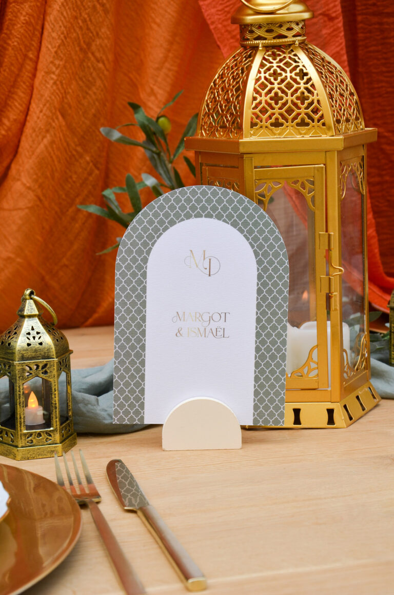 Menu mariage oriental personnalisé - collection Oriental
